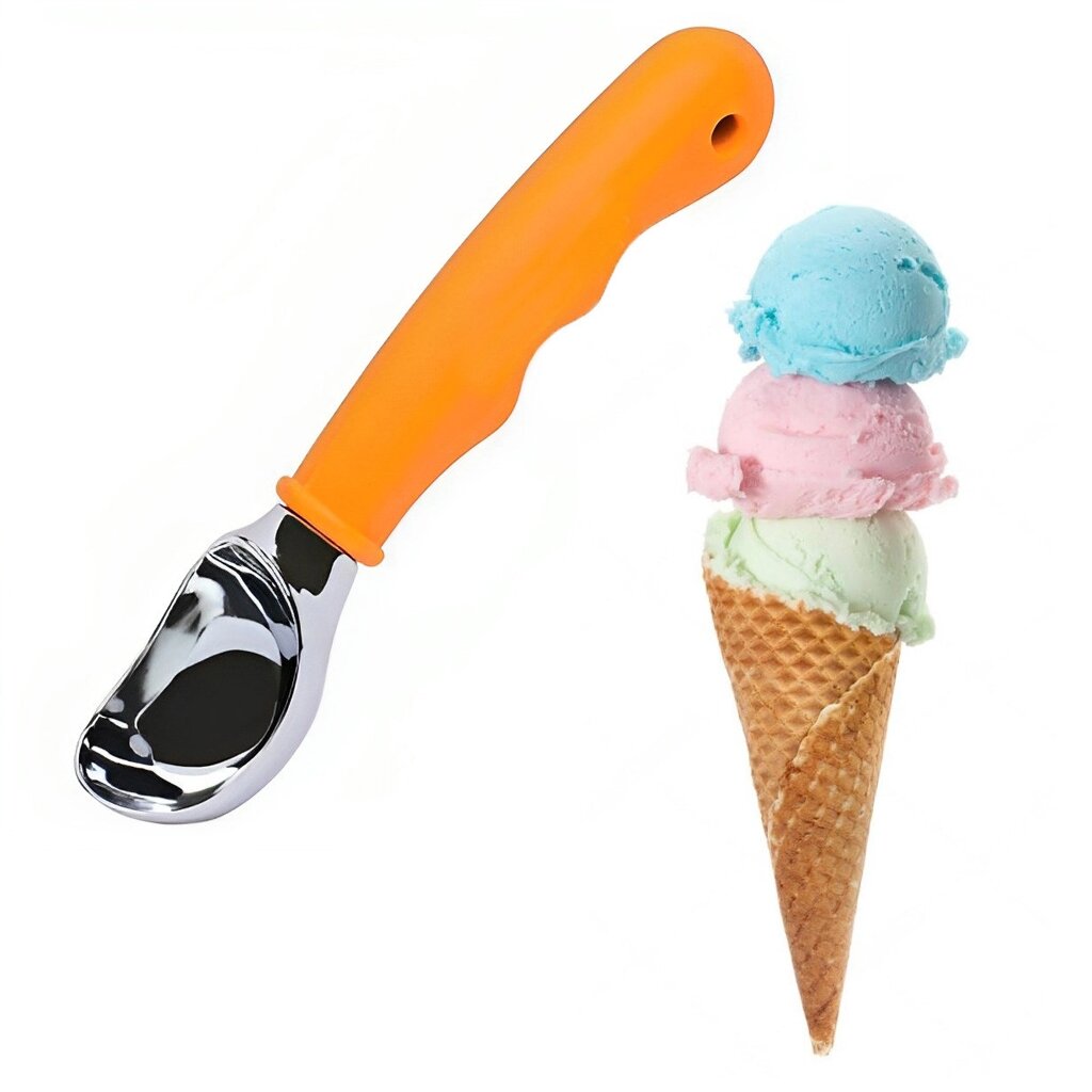Ложка із силіконовою ручкою для морозива, бісквітного тіста, замороженого йогурту 18 см від компанії ВсеСам - все для дому та саду - фото 1