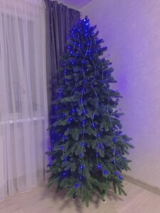 Новорічна світлодіодна нитка гірлянда "Кінський хвіст" YS-UK001 200 LED 10 ниток синій