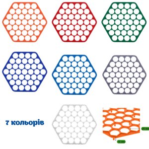 Пластикова пельменниця шестикутна форма для приготування пельменів) Ø23 см