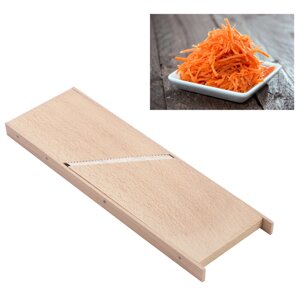 Тертка широка універсальна дерев'яна для овочів по-корейськи Wood&Steel (30*10 см)