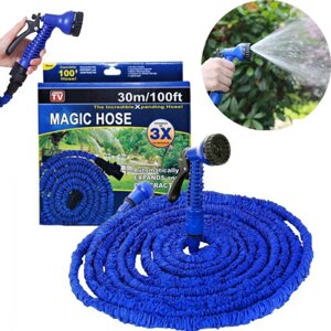 Шланг садовий, що розтягується, для поливу з розпилювачем Magic Hose 30 м