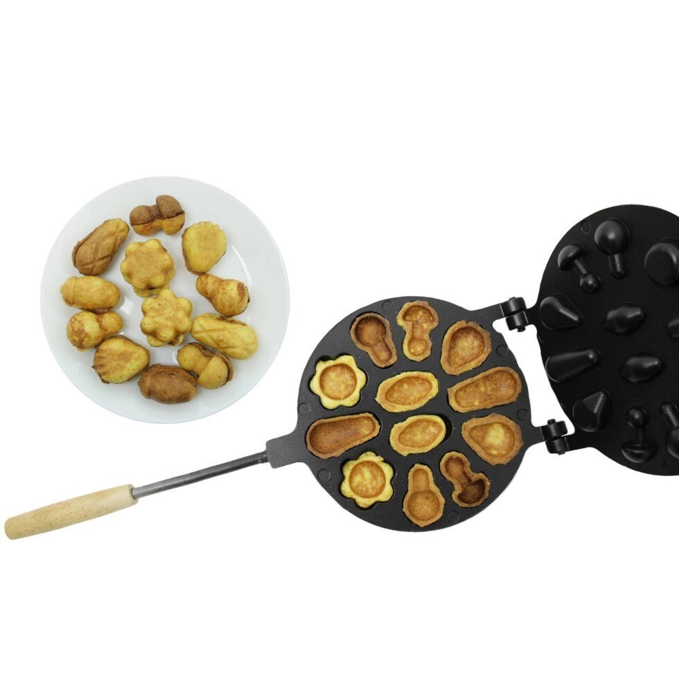 Форма для випікання печива, горішків горішниця «Лісове Асорті»велика) з антипригарним / тефлоновим покриттям - акції