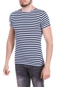 Тільняшка-футболка в'язана (синя, ВМФ, морська)