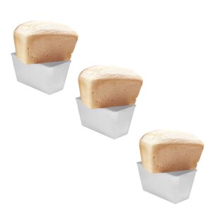 Набір із 3 форм хлібних для випічки стандартного "соціального" хліба цеглинки Л7 алюміній (22х11х11.5 см)