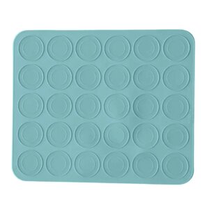 Форма для випічки силіконова «Macaroons» килимок 25х28 см (30 шт х 3,5 см) Світло-зелений