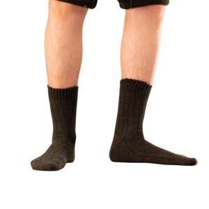 Шкарпетки темно-зелені хакі з натуральної овечої вовни «Nebat» 39-42