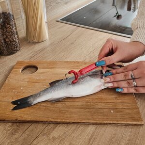 Рибочистка ніж для чищення риби з пластиковою ручкою 12 см