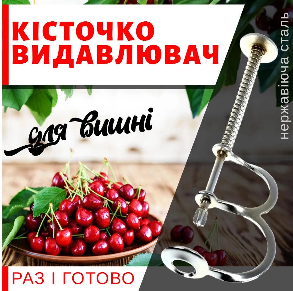 Прилад для видалення кісточок з вишні відокремлювач кісточковидавлювач з нержавіючої сталі від компанії ВсеСам - все для дому та саду - фото 1