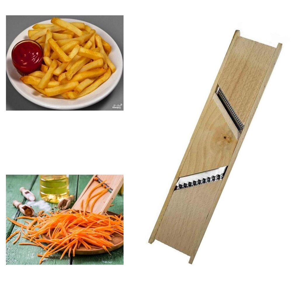 Терка для корейської моркви і картоплі фрі з двома лезами 2 в 1 від компанії ВсеСам - все для дому та саду - фото 1