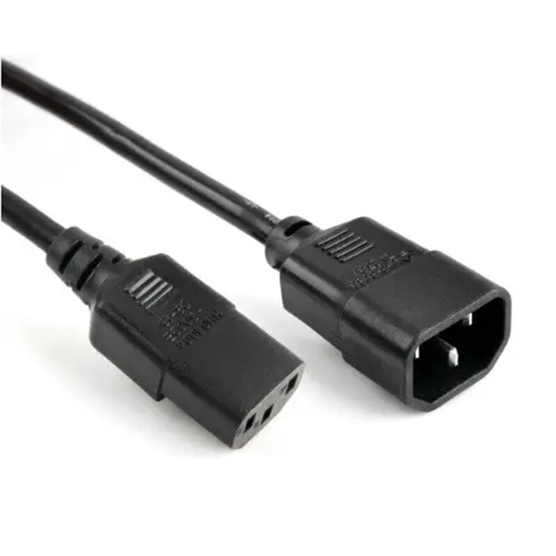 Кабель живлення вторинний PC-monitor 1.8m, 0.75mm, 3pin, IEC C13-C14, OEM від компанії Інтернет-магазин VNGSM - фото 1