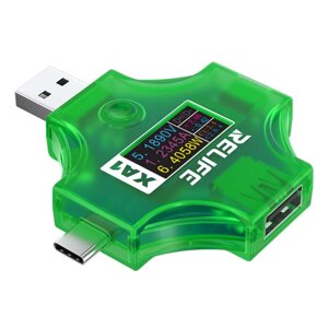 USB тестер Relife XA1 струму, напруги, ємності / USB-A / Type-C / PD / QC 3.0 / 4-25V / 5A в Київській області від компанії Интернет-магазин VNGSM