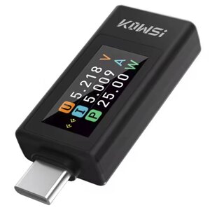 Багатофункціональний USB тестер KOWSI KWS-1902L Type-C / QC3.0 / 4-30V / 8A Чорний в Київській області від компанії Интернет-магазин VNGSM