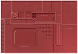 Теплоізоляційний силіконовий килимок TE-702 для ремонту смартфонів, ноутбуків, техніки / 550x380 мм Red в Київській області від компанії Интернет-магазин VNGSM