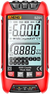 Мультиметр цифровий Aneng SZ01 кишеньковий, True RMS, NCV, автовизначення, ліхтарик, LCD, 600В, 10A в Київській області від компанії Интернет-магазин VNGSM