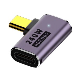 Перехідник Type-C на Type-C OTG адаптер (тато-мама) USB 4.0, 40 Гб/с, 240Вт, 8K, кутовий Тип 1 в Київській області від компанії Интернет-магазин VNGSM