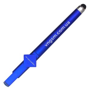 Ручка сувенірна VNGSM кулькова зі стилусом та підставкою Blue