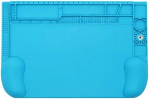 Теплоізоляційний силіконовий килимок TE-604 для ремонту смартфонів, ноутбуків, техніки / 455x300 мм Blue в Київській області від компанії Интернет-магазин VNGSM