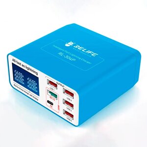 Швидкий зарядний пристрій RELIFE RL-304P / 4xUSB / 1xType-C PD3.0 /  1xUSB QC 3.0 / 40W в Київській області від компанії Интернет-магазин VNGSM