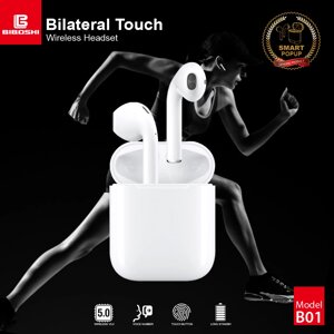 Бездротові навушники Biboshi BO1 білі / вкладиші / bluetooth / 200 mAh в Київській області від компанії Интернет-магазин VNGSM