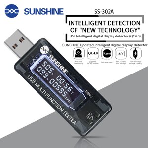 Багатофункціональний USB тестер Sunshine SS-302A QC4.0 / 4-20V / 3.3A в Київській області від компанії Интернет-магазин VNGSM