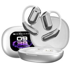 Навушники бездротові Q16 Pro TWS Earbuds з LED дисплеєм, Bluetooth 5.4, ENC, 500mAh Silver в Київській області від компанії Интернет-магазин VNGSM