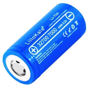 Акумулятор LiitoKala Lii-70A 32700 / LiFePO4 / 21А / 3,2В / 7000 mАh / плоский контакт / Original