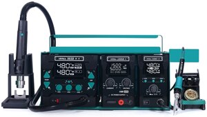 Ремонтний комплекс YIHUA 813 / 3 в 1 / паяльник 60W / фен 1000W / блок живлення 15V 5A / підставка під ноутбук в Київській області від компанії Интернет-магазин VNGSM