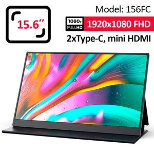 Монітор портативний 156FC / 15.6'' / IPS / 1920x1080 / Type-C / HDMI / jack 3.5 мм / другий екран