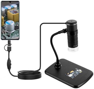 Мікроскоп цифровий портативний AN104 / кратність 1000X / OTG Micro USB / Type-C / підсвічування в Київській області від компанії Интернет-магазин VNGSM