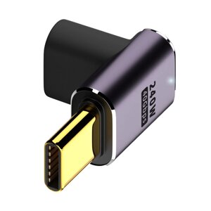 Перехідник Type-C на Type-C OTG адаптер (тато-мама) USB 4.0, 40 Гб/с, 240Вт, 8K, кутовий Тип 4 в Київській області від компанії Интернет-магазин VNGSM
