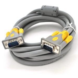 Кабель VGA 3 + 6 HIGH SPEED 5m, male to male (тато-тато), 1 ферит, сіро-жовтий, 1080P Q50 в Київській області від компанії Интернет-магазин VNGSM