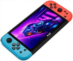 Портативна ігрова приставка X80 / PSP / 7 / 16 ГБ / 20000 ігор / HD TV вихід Blue Red
