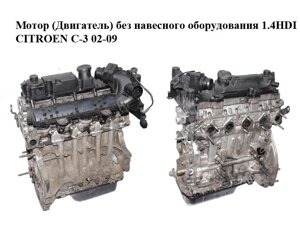 Мотор (двігач) без навісного обладнання 1.4HDI citroen C-3 02-09 (сітроен ц-3) (8HZ, DV4td)