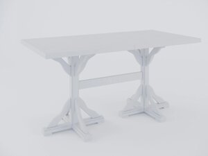 Дерев'яний стіл прямокутний вуличний Wooden lake 160смx80см Білий Summer-sb-white