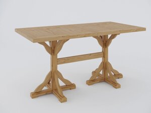 Дерев'яний стіл прямокутний вуличний Wooden lake 160смx80см Натуральний Summer-sb-0
