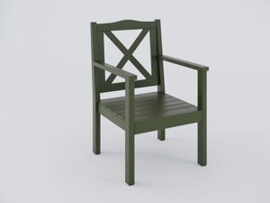 Крісло дерев'яне вуличне Wooden lake. Садове крісло з дерева. Summer-k-green-0
