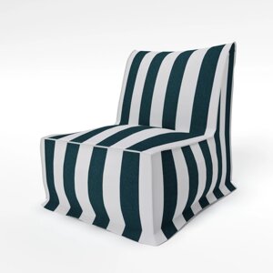 Меблі безкаркасні - вуличне непромокаюче крісло мішок смужка 78*98*90 см зелений.