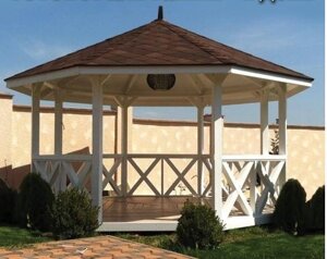 Альтанка з дерева "Elison" в Одеській області від компанії Беседки Wood Luxury