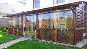 Вуличні штори для альтанок і веранд Київ в Одеській області від компанії Беседки Wood Luxury