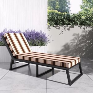 Матрац шезлонг купити Wood Luxury 185х53х8 см Коричневий/Персиковий