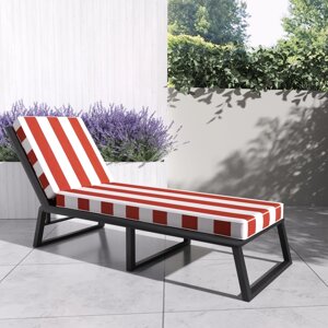 Матрас для шезлонгу купити 185х53х8 см Wood Luxury Червоний/Білий
