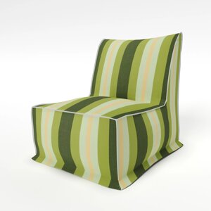 Вуличні меблі безкаркасні - крісло в полоску непромокаюче 78*98*90 см зелений.