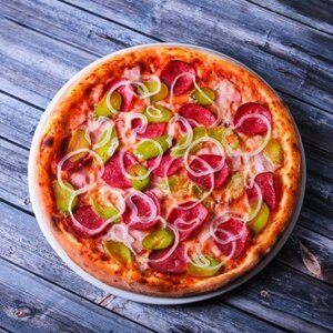 Піца Козацька МЕГА 50 см 845 г в Волинській області от компании Presto Pizza №1 Доставка піци в Луцьку