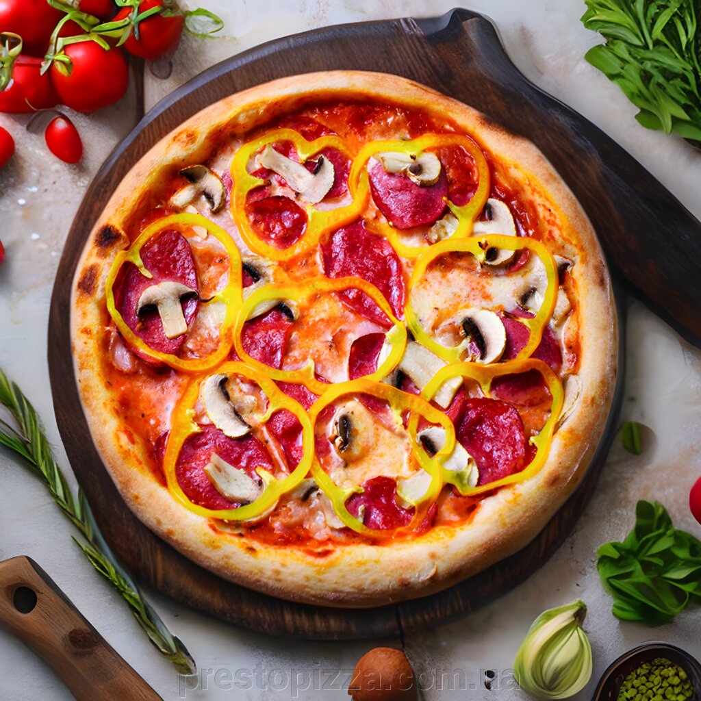 Піца Сицилійська 30 см від компанії ПРАЦЮЄМО!Presto Pizza №1 Доставка піци і суші в Луцьку. З 10 до 21.45 - фото 1