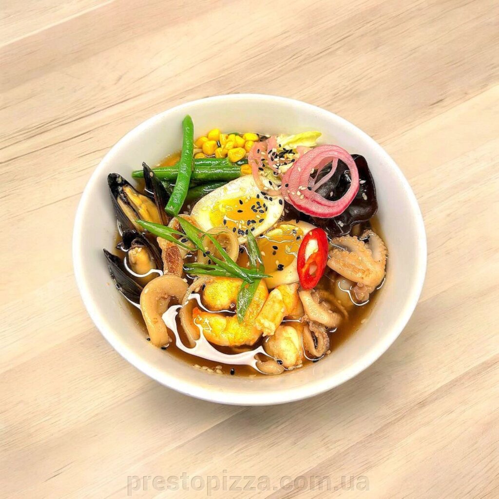 Суп Рамен XXL з морепродуктами (650грам) від компанії Замовлення приймаємо з 10 до 21.00 - фото 1