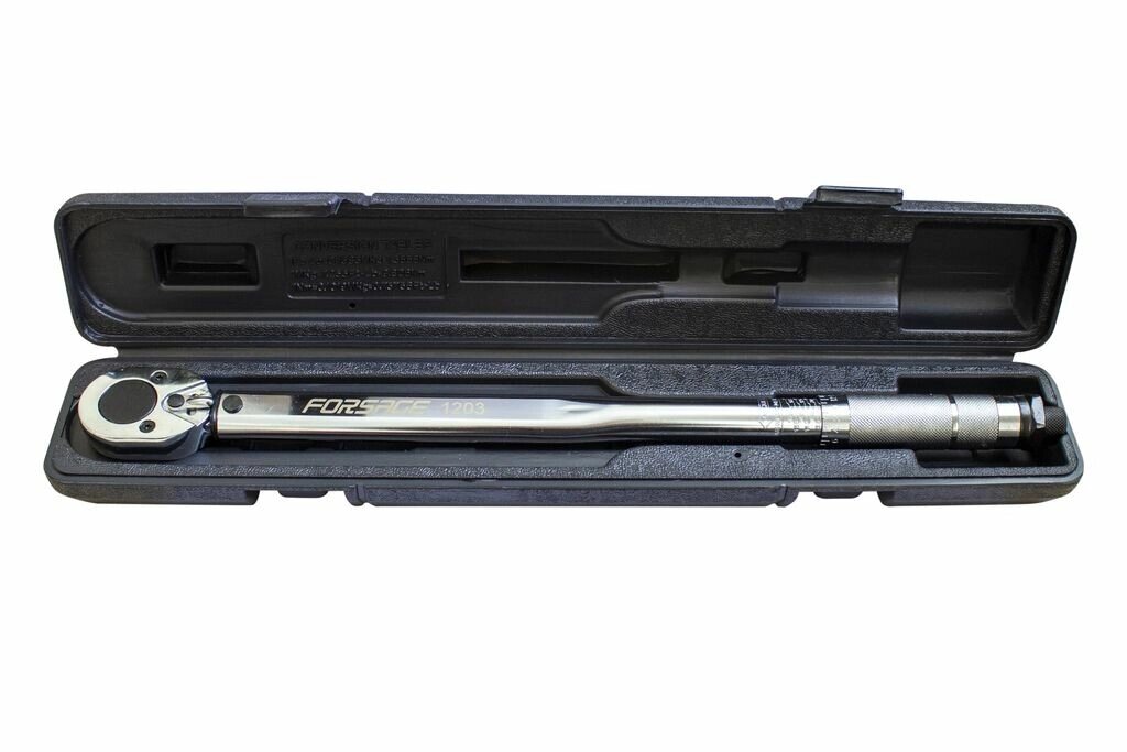 Ключ динамометричний клацаючого типу ''Profi'' 28-210Нм 1/2'' у пластиковому футлярі Forsage F-1203 від компанії Інтернет-магазин "STORETOOLS" - фото 1