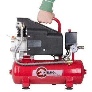 Компресор 9 л, 0.75 квт, 220 в, 8 атм, 160 л/хв. intertool PT-0002