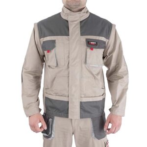 Куртка робоча 2 в 1, 100% бавовна, щільність 180 г/м2, S INTERTOOL SP-3031