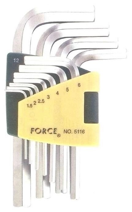 Набір кутових ключів HEX 1,5-12 мм 11од. (шт.) 5116 F від компанії Інтернет-магазин "STORETOOLS" - фото 1