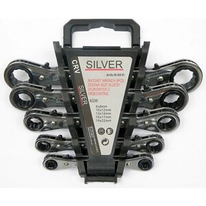 Набір з 5 гайкових ключів з двосторонньою тріскачкою Silver SK-005-01
